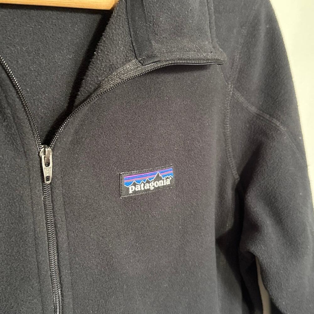 Women's Size M Black Patagonia Micro D Quarter-Zip Fleece Pullover Recycled - Picture 5 of 10